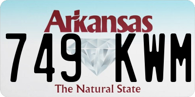 AR license plate 749KWM