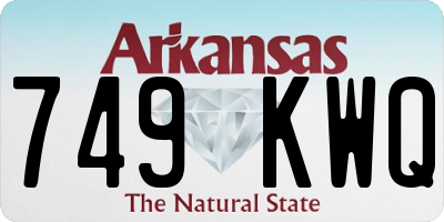 AR license plate 749KWQ