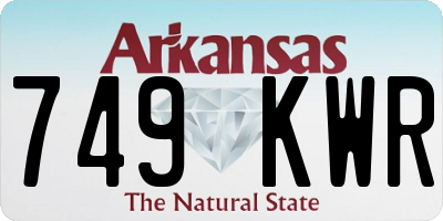 AR license plate 749KWR
