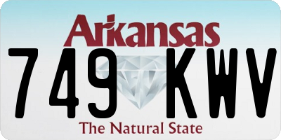 AR license plate 749KWV