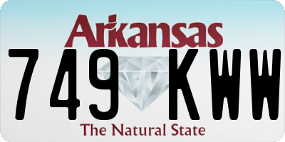 AR license plate 749KWW