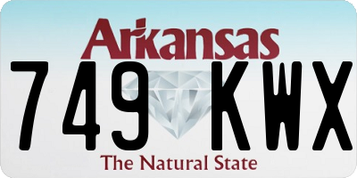 AR license plate 749KWX
