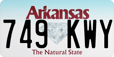 AR license plate 749KWY