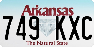AR license plate 749KXC