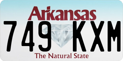 AR license plate 749KXM