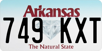 AR license plate 749KXT