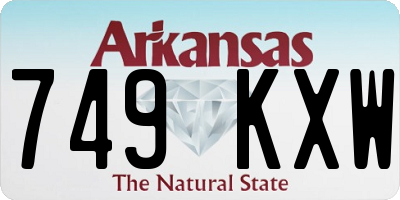 AR license plate 749KXW