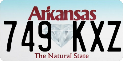AR license plate 749KXZ