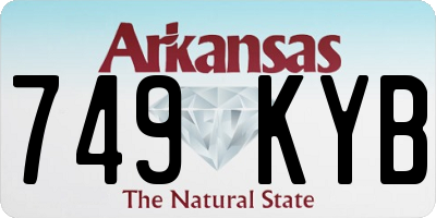 AR license plate 749KYB