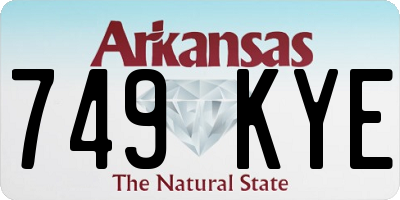 AR license plate 749KYE