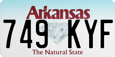 AR license plate 749KYF