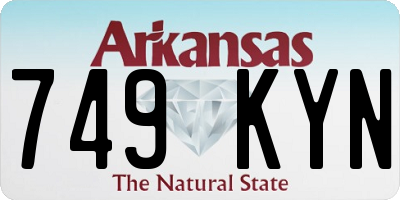 AR license plate 749KYN