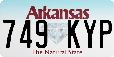 AR license plate 749KYP