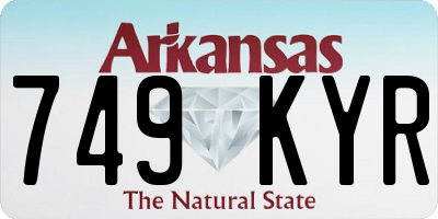 AR license plate 749KYR