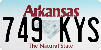 AR license plate 749KYS