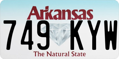 AR license plate 749KYW