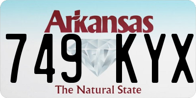 AR license plate 749KYX
