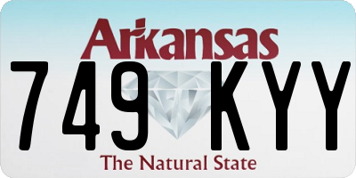 AR license plate 749KYY