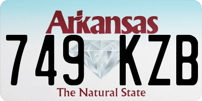 AR license plate 749KZB