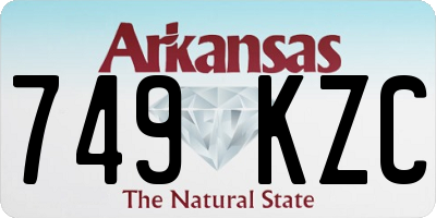 AR license plate 749KZC