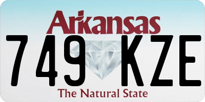AR license plate 749KZE