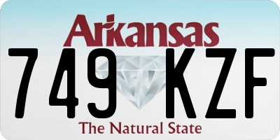 AR license plate 749KZF