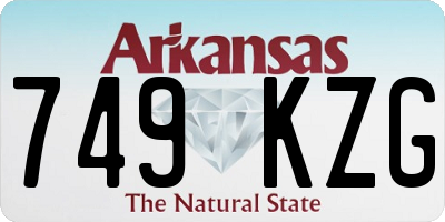 AR license plate 749KZG