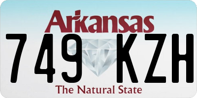 AR license plate 749KZH