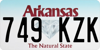 AR license plate 749KZK