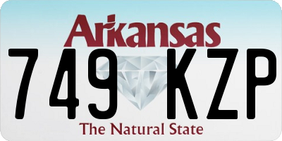 AR license plate 749KZP