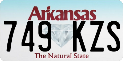 AR license plate 749KZS