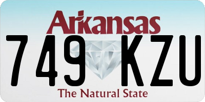 AR license plate 749KZU