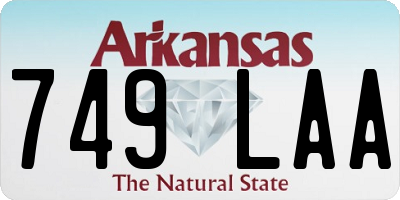 AR license plate 749LAA