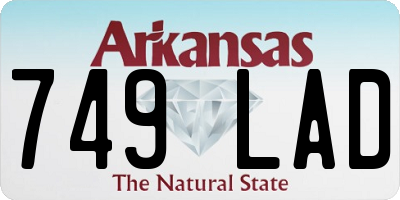 AR license plate 749LAD