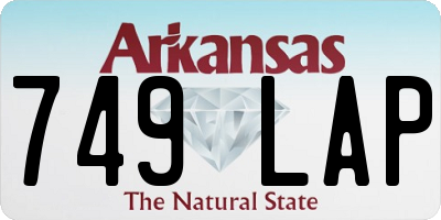 AR license plate 749LAP
