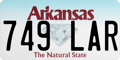 AR license plate 749LAR