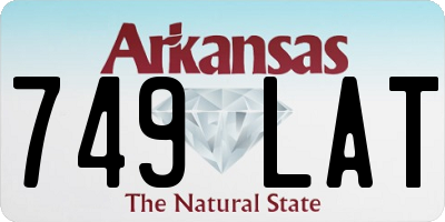 AR license plate 749LAT