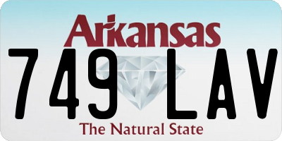 AR license plate 749LAV