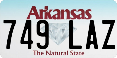 AR license plate 749LAZ