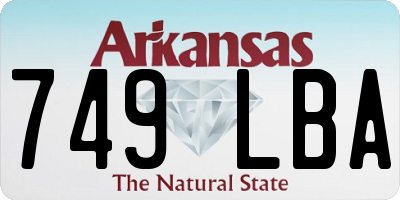 AR license plate 749LBA