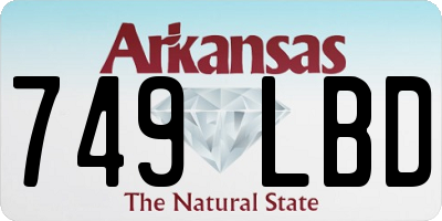 AR license plate 749LBD