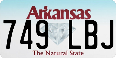 AR license plate 749LBJ