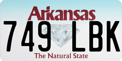 AR license plate 749LBK
