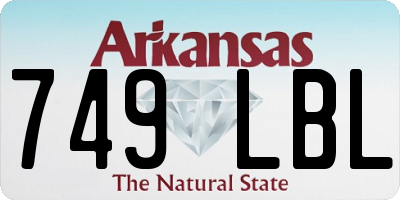 AR license plate 749LBL