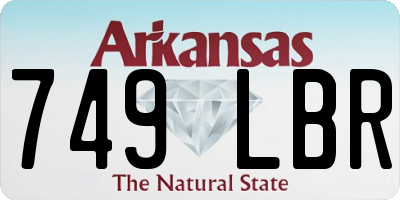 AR license plate 749LBR