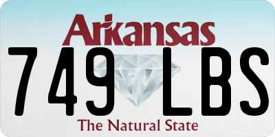 AR license plate 749LBS