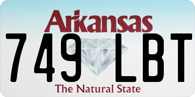 AR license plate 749LBT