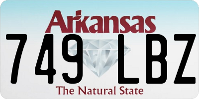 AR license plate 749LBZ