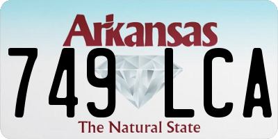 AR license plate 749LCA