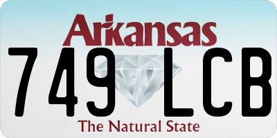 AR license plate 749LCB